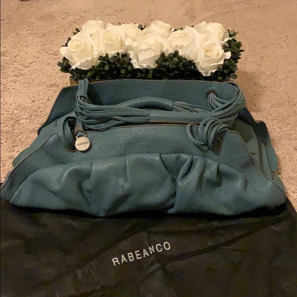 Rabeanco blue leather shoulder bag